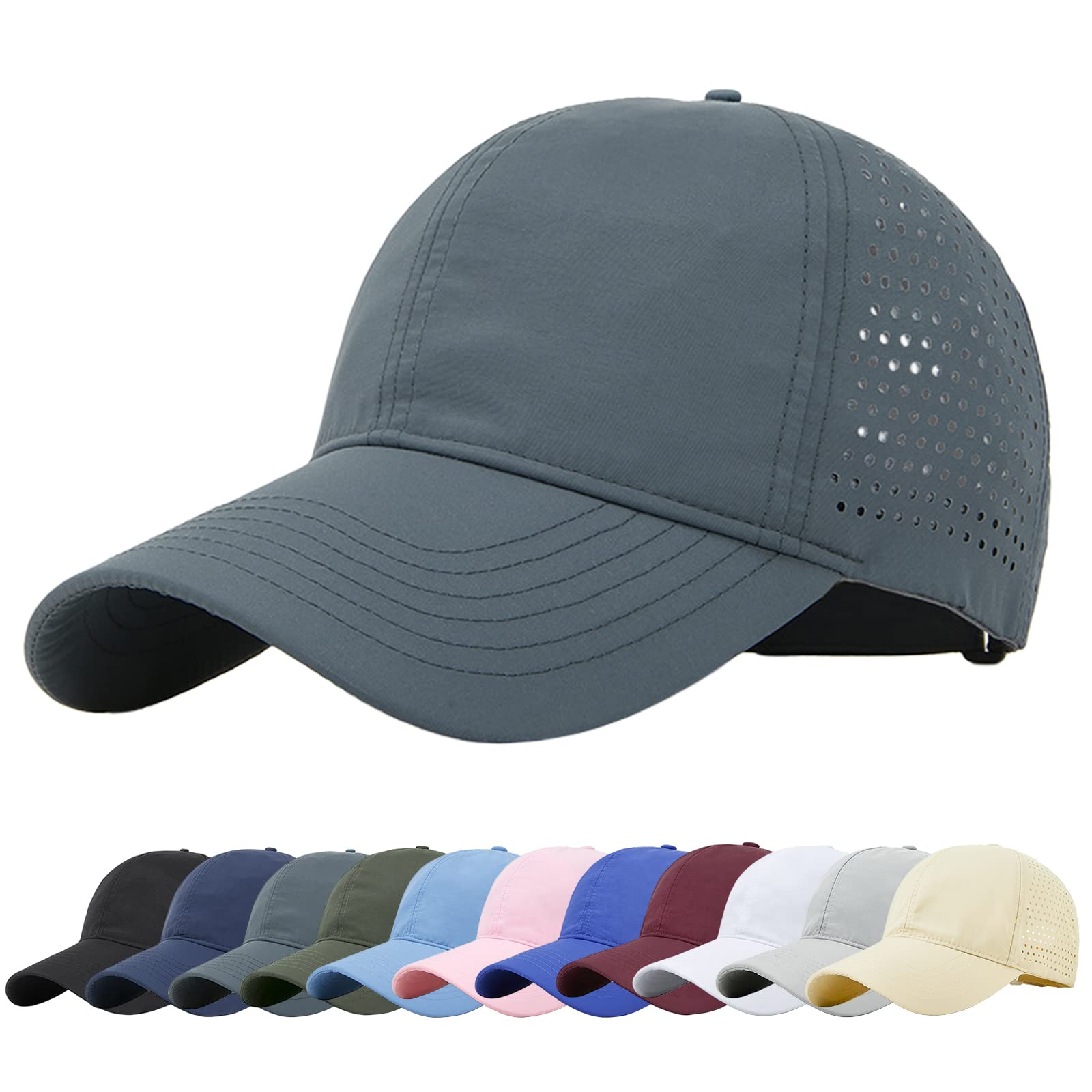 Baynetin Gorra de Béisbol Plegable Exteriores UPF 50+ Sun Protection Malla Deportiva Transpirable de Verano Gorras de Sol de Béisbol de Secado Rápido Gorra de Visera Ejecutiva Unisex
