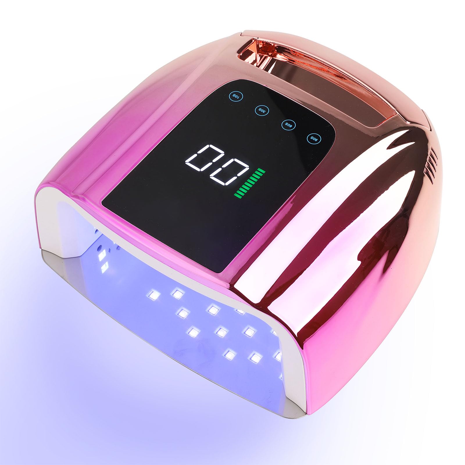 NailFace 96W Rechargeable UV LED Nail Lamp UV Light for Gel Nails Cordless Gel Nail Lamp Nail Dryer with 42 Beads Smart Sensor & Metal Base