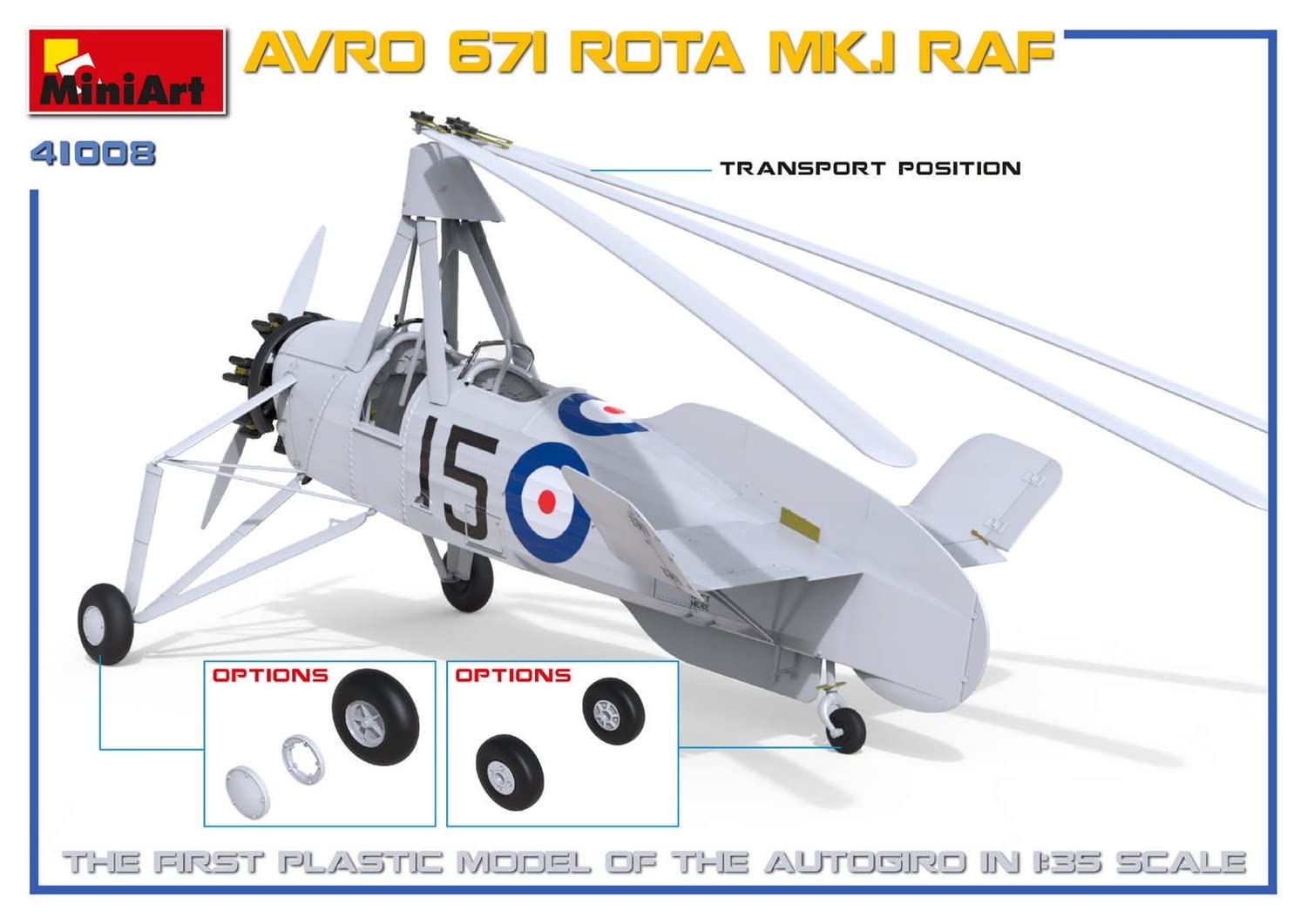 Miniart MA41008 Modellino Veicolo da Guerra In Plastica da Montare, Avro 671 Rota Mk.I Raf, Scala 1:35
