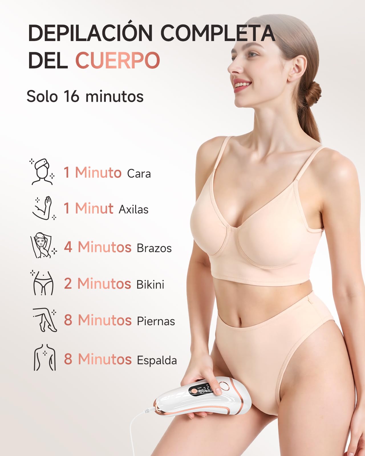 Depiladora Luz Pulsada, IPL Depilación para Axilas, Cuerpos, Hombres, Mujeres