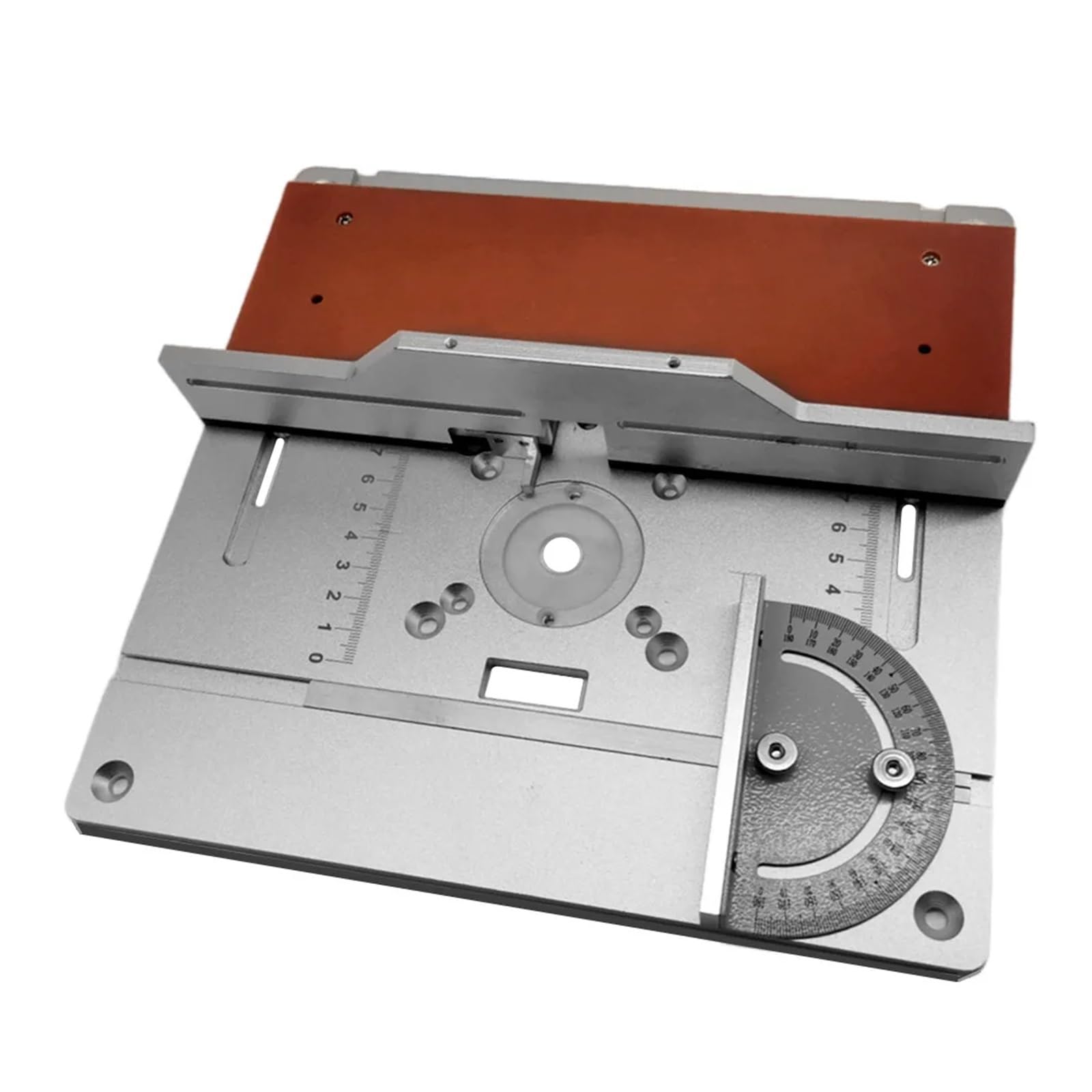 Placa de inserción de Mesa de enrutador para Mesa de carpintería, Sierra con guía de Calibre de inglete, Soportes deslizantes para Valla de Perfil de Aluminio (medidor de inglete)
