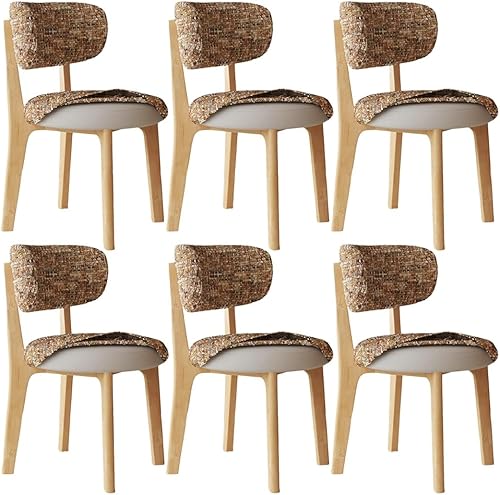 Miniatura 11 de YVYKFZD Sillas de comedor de madera maciza, juego de sillas de comedor sin brazos, sillas de cocina tapizadas, silla de sala de estar con funda de