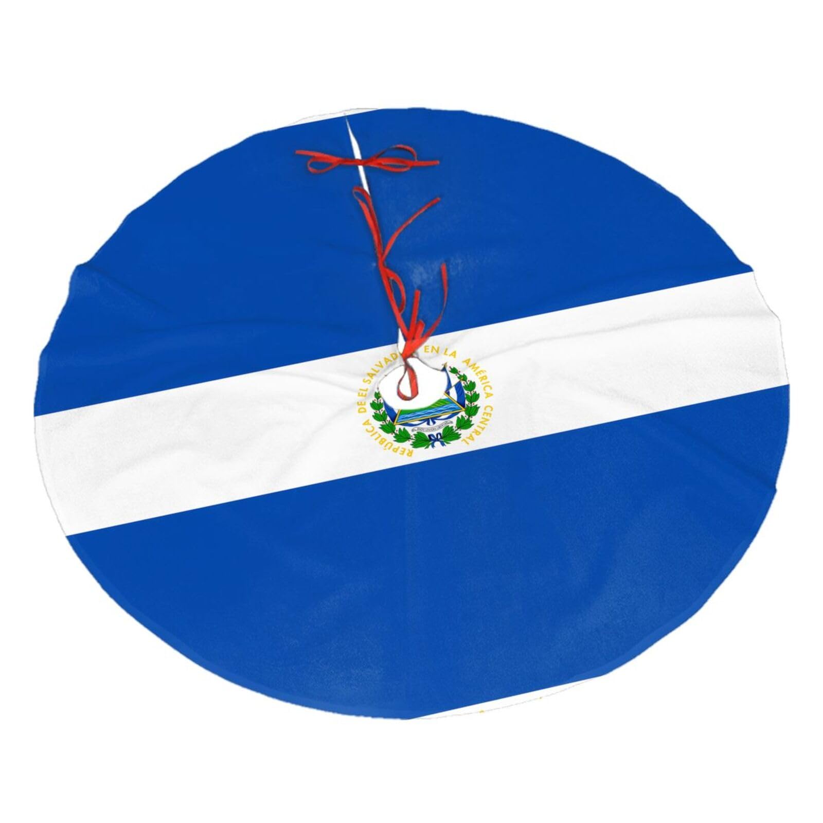 El Salvador Printed Christmas Tree Skirt Christmas Plush Tree Skirt 48 inches (About 112.2 cm) Christmas