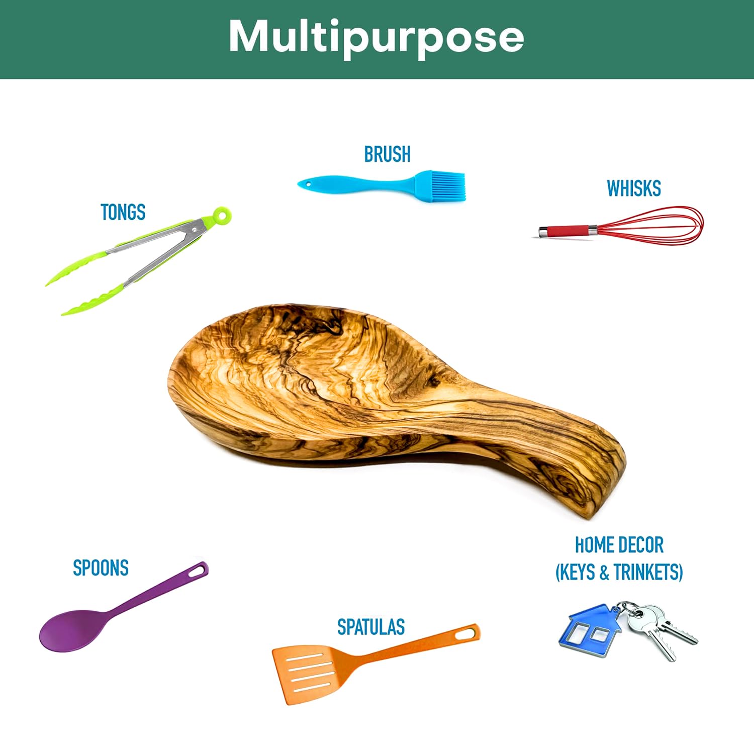Houten Lepel, Gezonde Acacia Houten Kooklepels, Duurzame Keuken Opscheplepel Scooper, Lange Steel Pollepel Acacia Houten Soep Opscheplepel Keuken Servies Tool(S