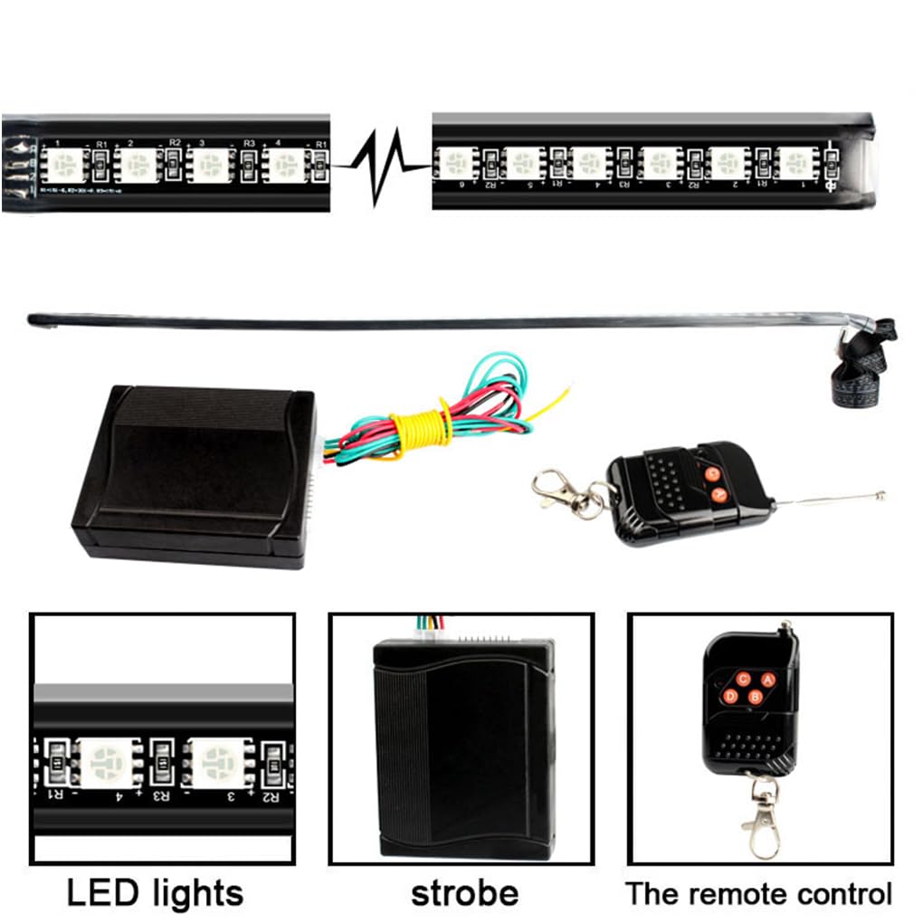 Kit striscia di illuminazione stroboscopica per auto Scanner Knight Night Rider Light Bar RGB 22 pollici Lampada lampeggiante remota Strumenti Camion