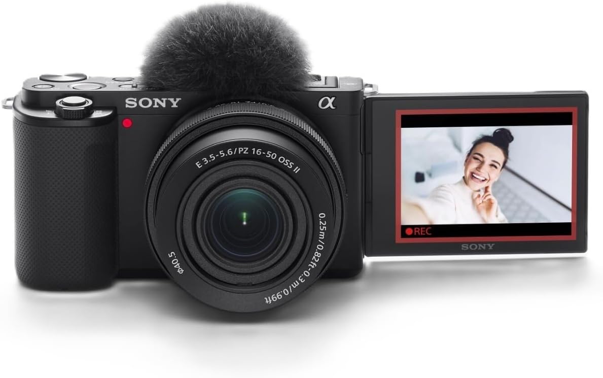 Sony Alpha ZV-E10 APS-C Interchangeable Lens Mirrorless Vlog Camera Kit (Black, ZVE10KB)