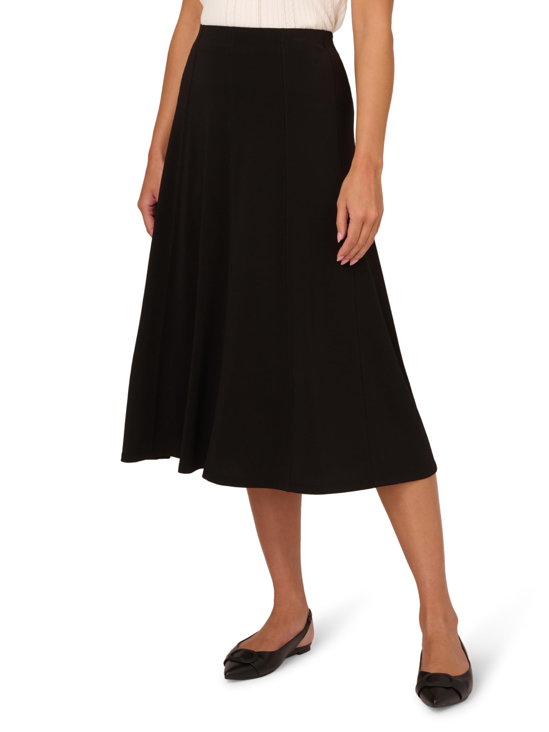 Adrianna Papell Womens A-line Gored Seamed Midi Skirt
