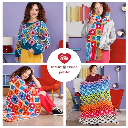 Image of Red Heart Granny Square Petite Yarn for Crocheting, Mocha, 3-Pack