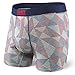 Saxx Men's Ultra Fly Boxer Underwears,Large,Grey Pyramid Check