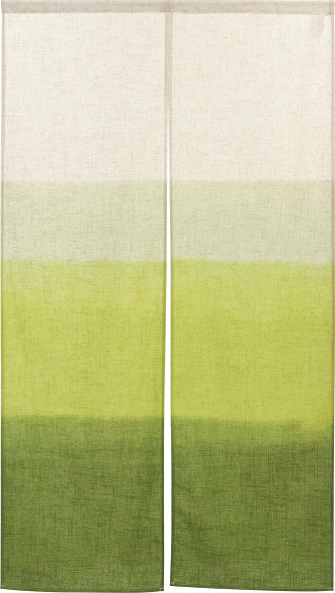 Noren Workshop Noren, Hemp Hemp Blend, Gradient Gradual Shading, Width 33.5 x Length 59.1 inches (85 x 150 cm), Japanese Modern Japanese Style, For Stores, Hawaiian Surfing, Hiyori Forest 27069