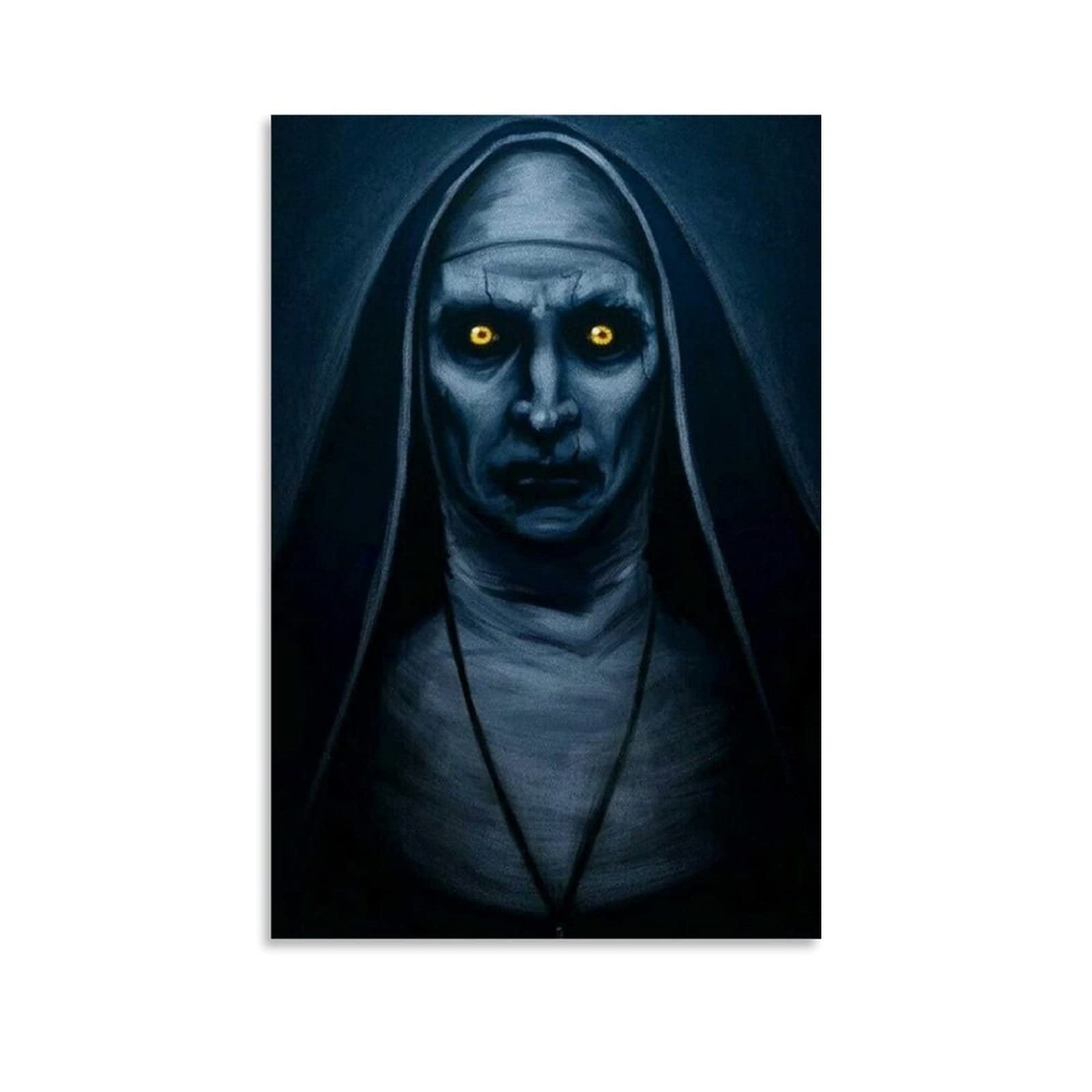 JCODE The Conjuring Mystery Nun Horror Movie Poster Poster Decorative Painting Canvas Wall Art Living Room Posters Bedroom Painting 12x18inch(30x45cm)