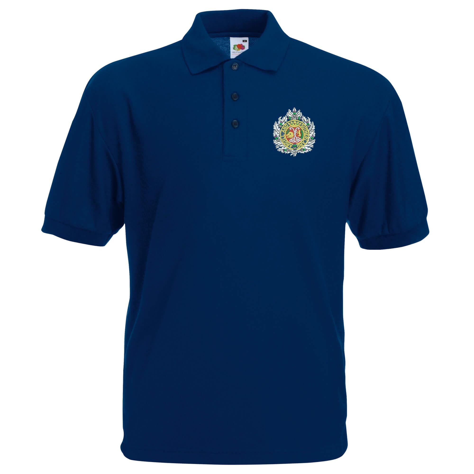 Pineapple Joe's Argyll and Sutherland Embroidered Polo - Navy - 2X Large