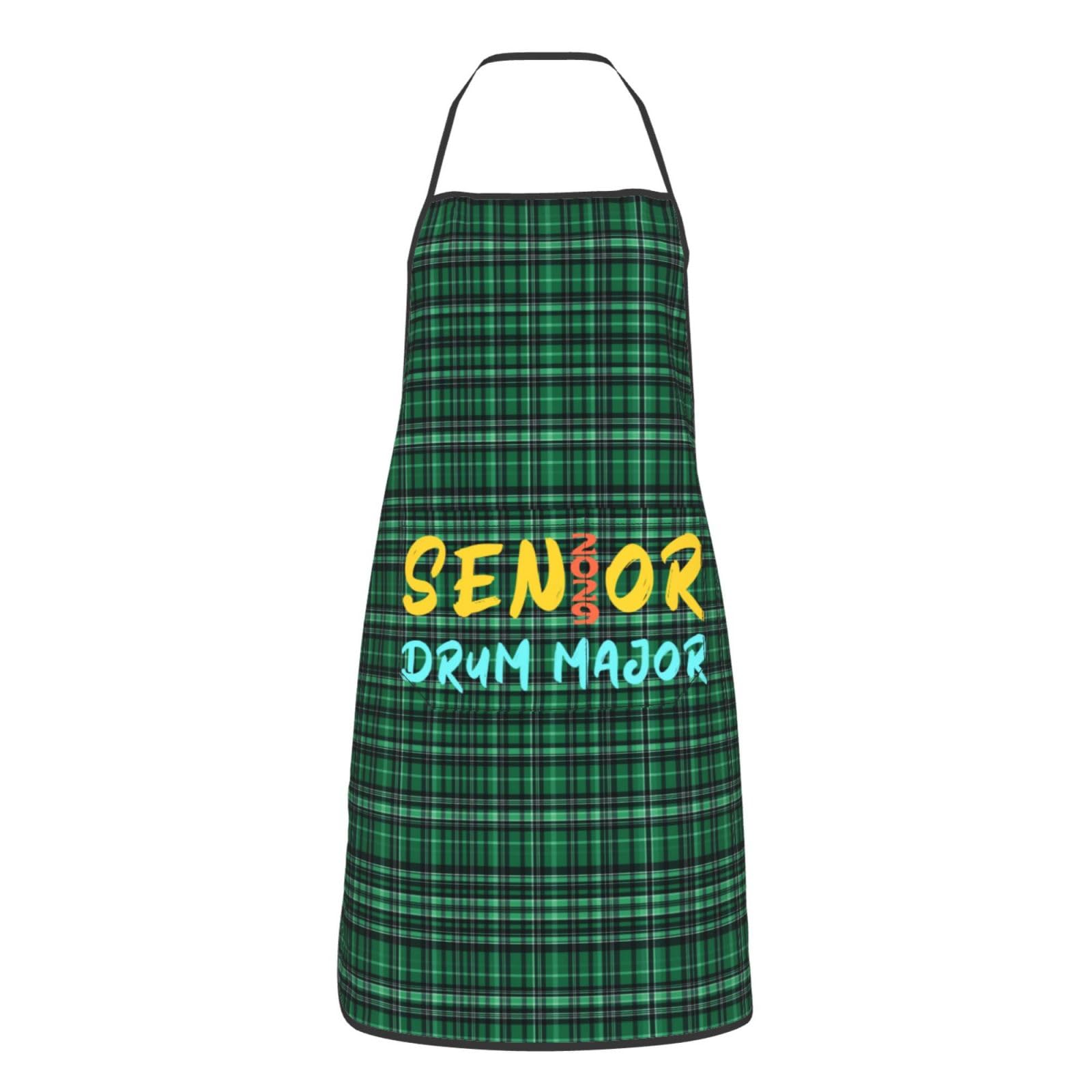 nopicsn Senior 2029 Drum Major Apron for cooking with Pockets Women Men Kitchen Chef Funny Aprons