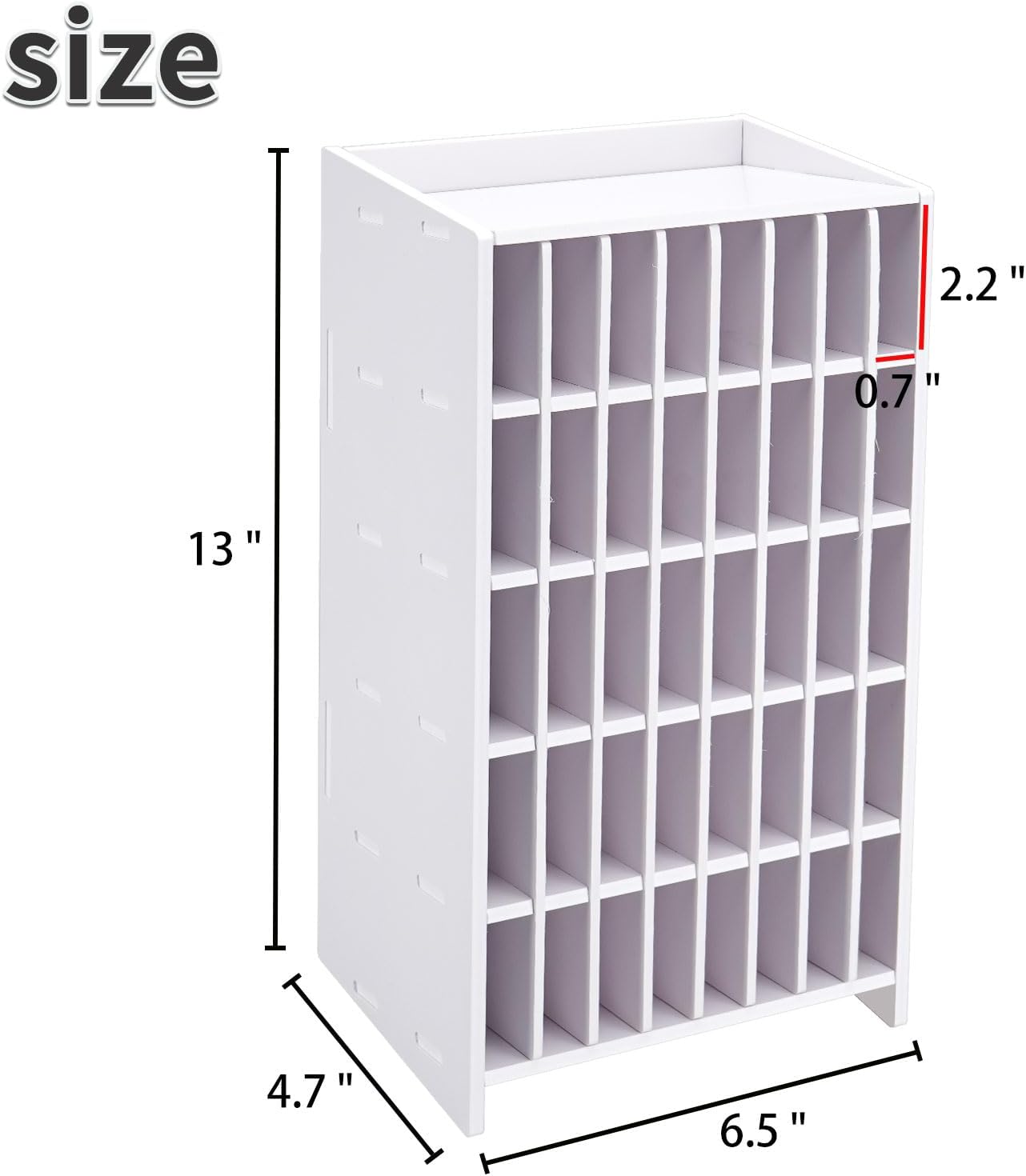 SANFURNEY Marker Pen Organizer Holder, 40 Slots Art Marker Rack Craft Art Supply Storage, Markers Pens Colored Pencils Storage Holder for Desktop Home Classroom Office