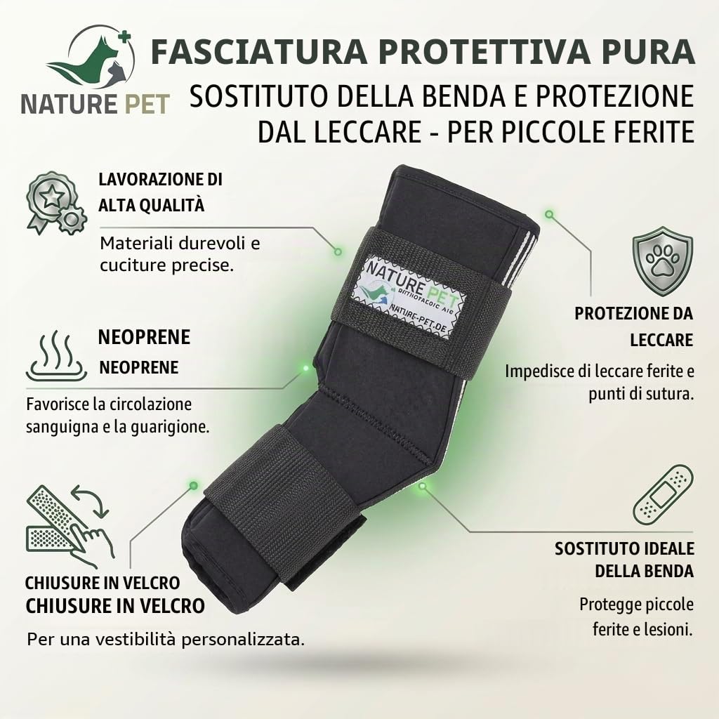 Nature Pet Fascia di Protezione per Le articolazioni Tarsale/Caviglia, Angolo di 135° per Cani (Lunghezza 7)