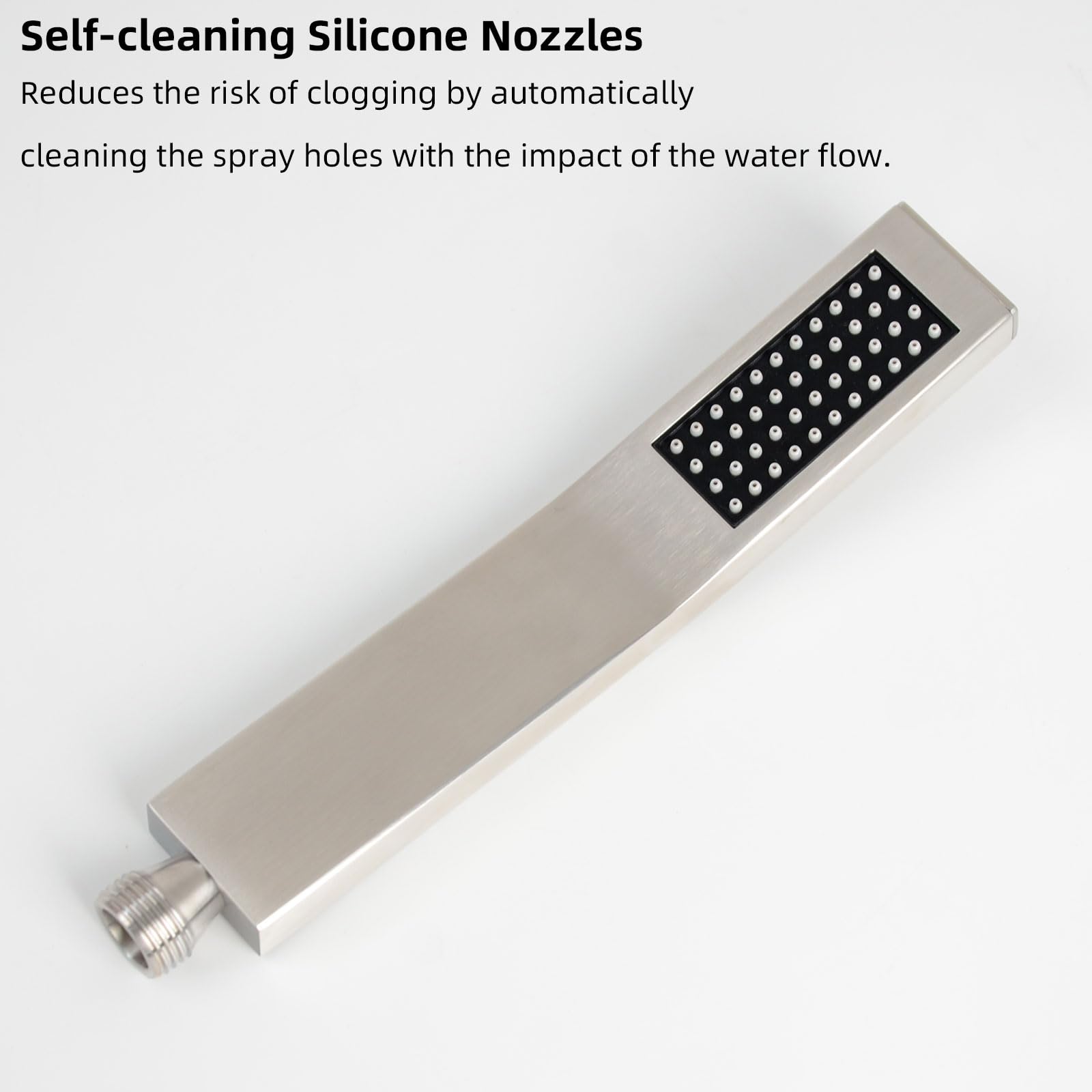 PHASAT Rubinetti per Vasca con Doccetta, Miscelatore per Doccia per Bagno, Rubinetto a Parete Bagno Bocca girevole a 90 °, Nichel Spazzolato PTBL17E
