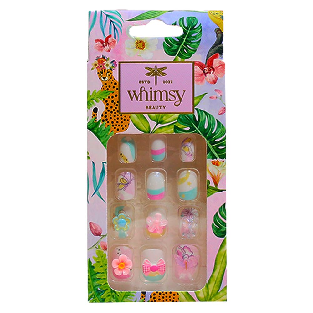 Whimsy Kids Press On Nails | Nail Design Decoration for Girls, Preteens and Teenagers | Lightweight Butterfly Nails-image-35