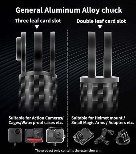 Miniatura 5 de FEICHAO Brazo de extensión para casco compatible con Gopro Hero, Insta360 One R, DJI Osmo y otras cámaras