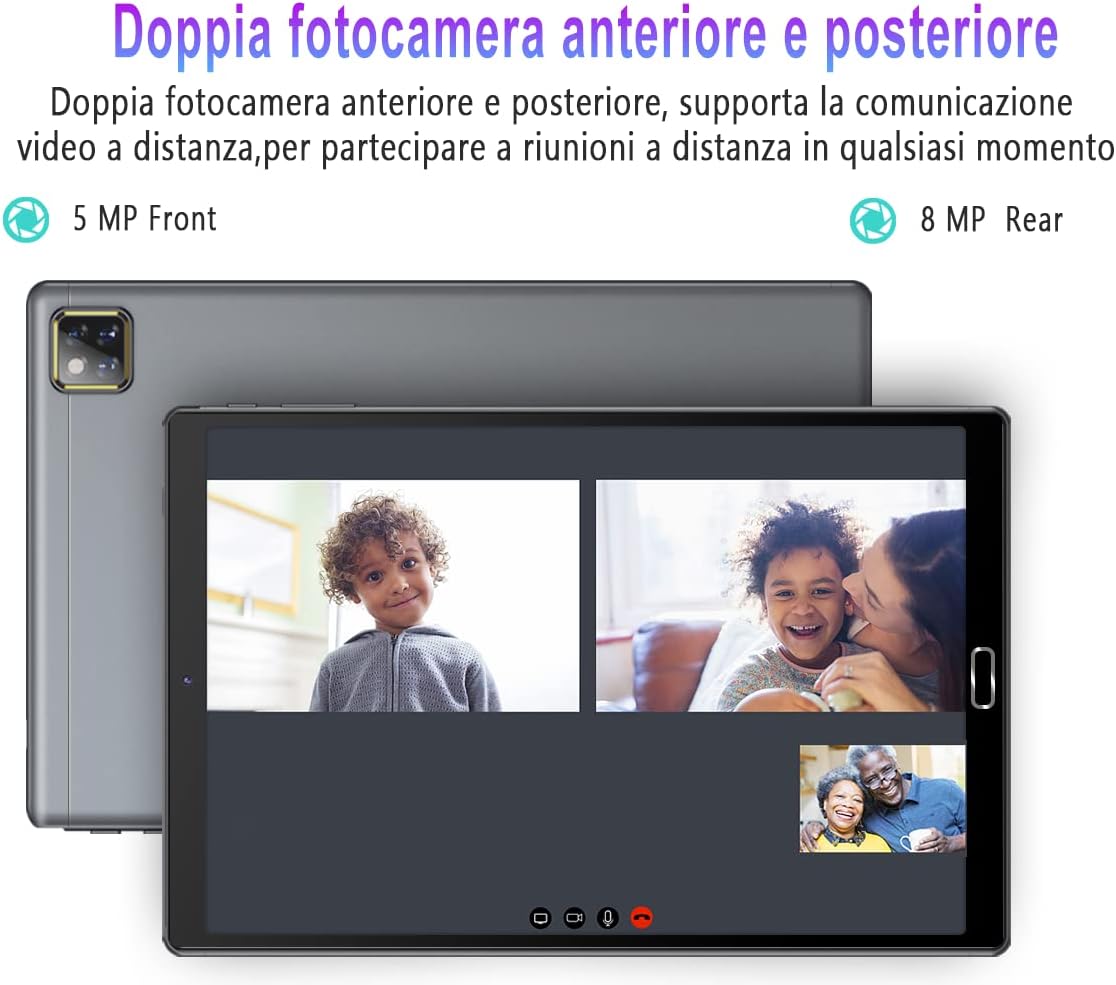 JUSYEA Tablet 10 Pollici 4GB + 64 GB Octa-Core Tablet Android WiFi, GPS, Bluetooth, SD/TF 4-256 GB Espansione, Doppia Fotocamera 5+8 MP, 6000mAh, GOOGLE GMS, con Custodia, Grigio JUSYEA Tablet 10 Pollici 4GB + 64 GB Octa-Core Tablet Android WiFi, GPS, Bluetooth, SD/TF 4-256 GB Espansione, Doppia Fotocamera 5+8 MP, 6000mAh, GOOGLE GMS, con Custodia, Grigio
