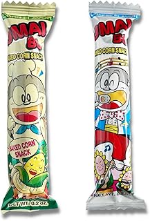 Japanese Snacks Variety Pack, Corn and Cheese Flavor, Corn Puffed Dagashi Mix, 30 Sticks