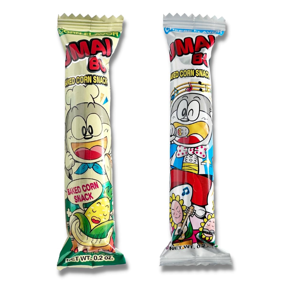 Japanese Snacks Variety Pack, Corn and Cheese Flavor, Corn Puffed Dagashi Mix, 30 Sticks