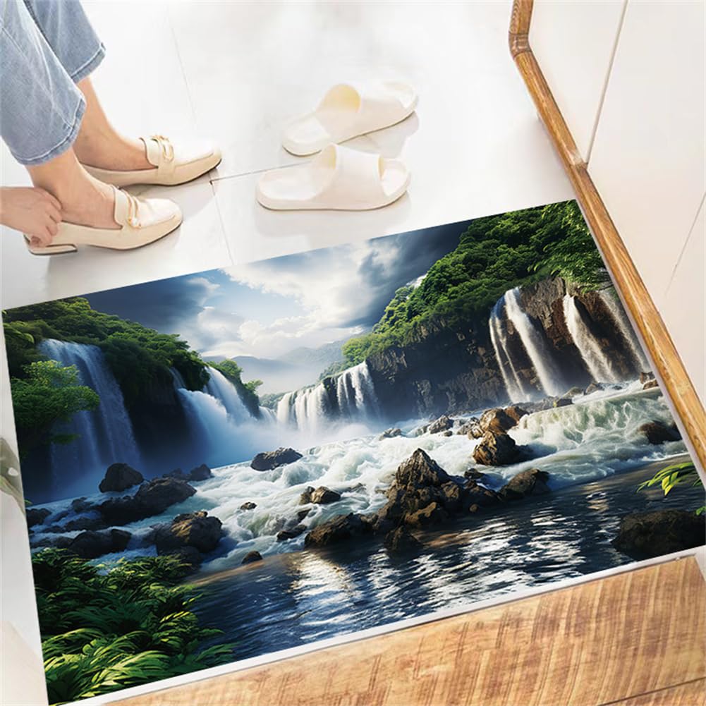 Bath Mat, Rug, Bathroom Bath, Shower Bath, Rubber Bath Bath Non Slip, Bath Mat For Bathroom, Stone Bath Mat Quick Dry, Non Slip Bath Bath, Bathroom Rug Mats, Shower Mats Mountain 47.24x70.87in