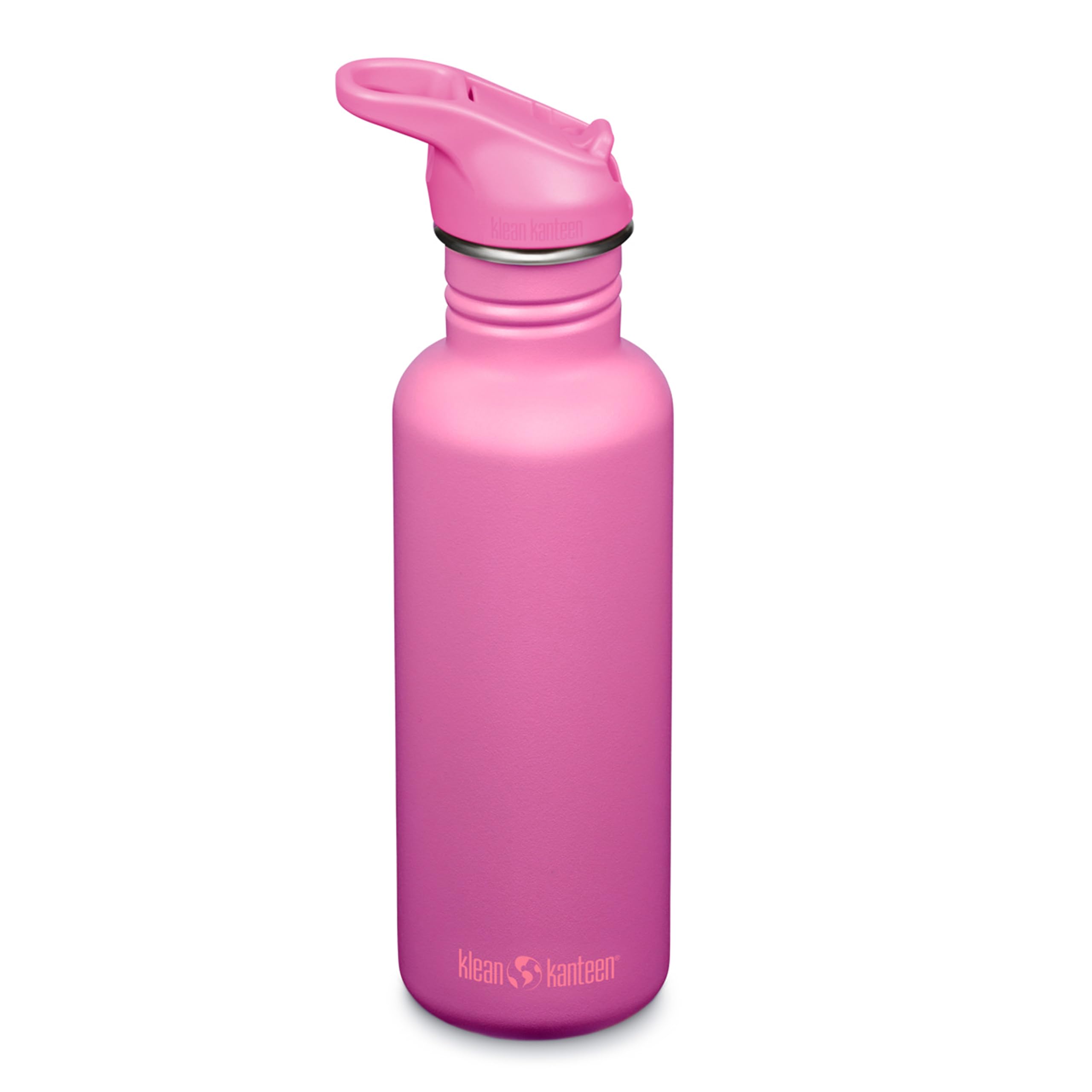 Klean Kanteen 800ml Classic Metal Water Bottle with Straw | 100% Leakproof | 27oz Stainless Steel Sports Water Bottle | Gym or Travel | Durable & BPA-Free | (Rose Violet) — image 1
