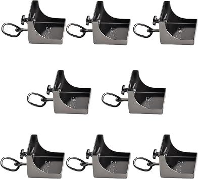 8-Pack Grey Curtain Track End Caps, Iron Stops for Drapes Quiet Operation and Easy Installation for Neat Window Treatment