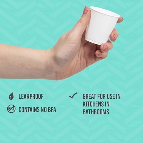 Miniatura 5 de SOLO Vasos de plástico para recambio de baño, blanco, 3 onzas, 600 unidades, 150 unidades (paquete de 4)
