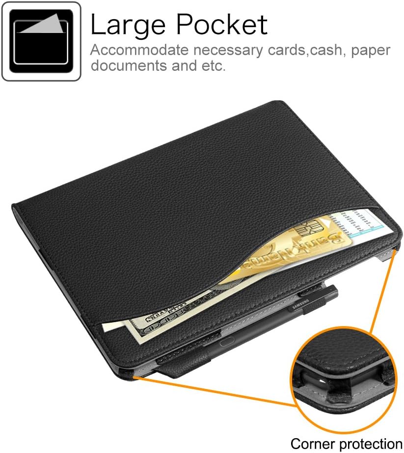 Fintie Case for Samsung Galaxy Tab S3 9.7, [Corner Protection] Multi-Angle Viewing Stand Cover Pocket with S Pen Protective Holder Auto Sleep/Wake for Tab S3 9.7(SM-T820/T825/T827), Black