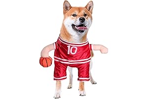 DELIFUR Dog Basketball Player Costume - Red Jersey with Shorts - Perfect...
