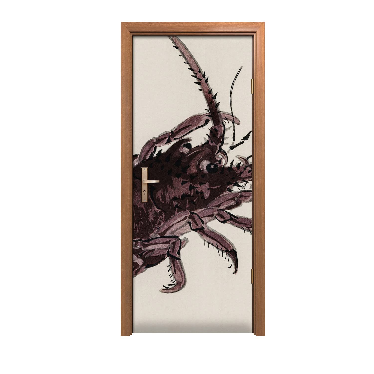 Autocollant de porte pour masquer les imperfections rénovation murale 90x200