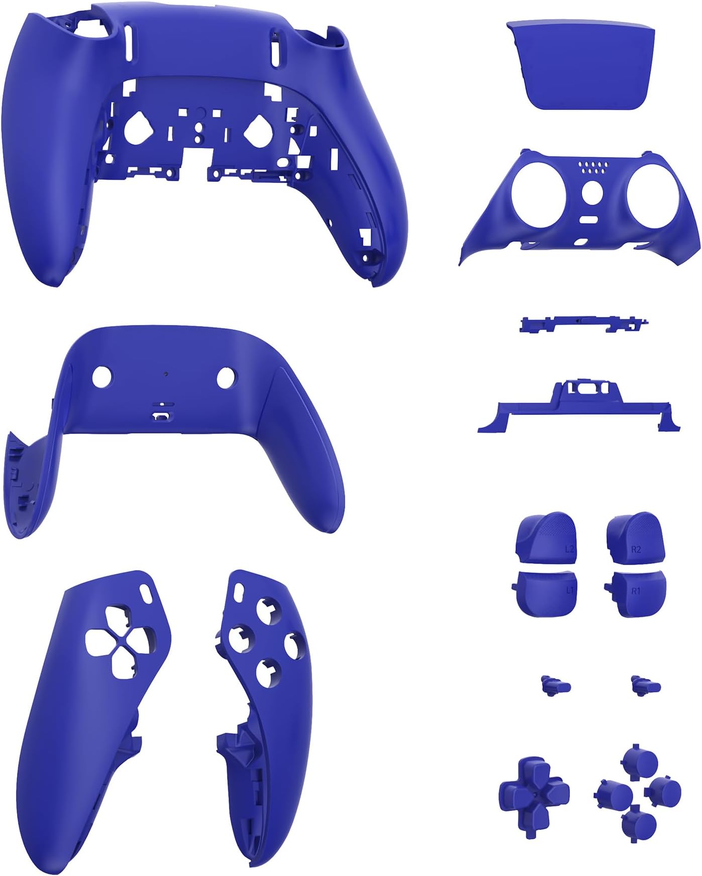 eXtremeRate Full Set Shell with Buttons Touchpad Cover Compatible with ps5 Edge Controller, Dream Blue Custom Replacement Decorative Trim Shell Front Back Plates Compatible with ps5 Edge Controller