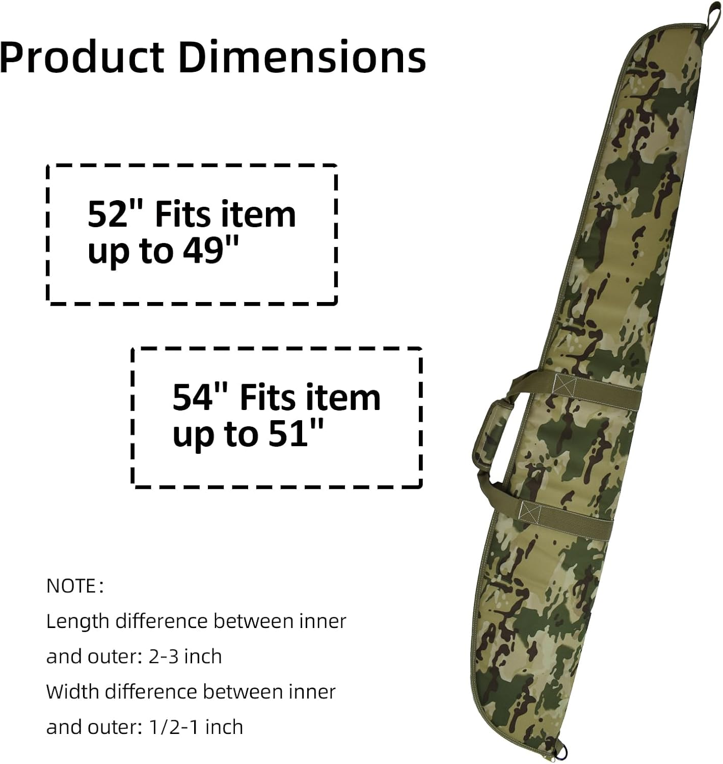 Soft Rifle Case Gun-Bag Shotgun case 52/54Inches Padded Rifle Carrying Case for Hunting and Shooting