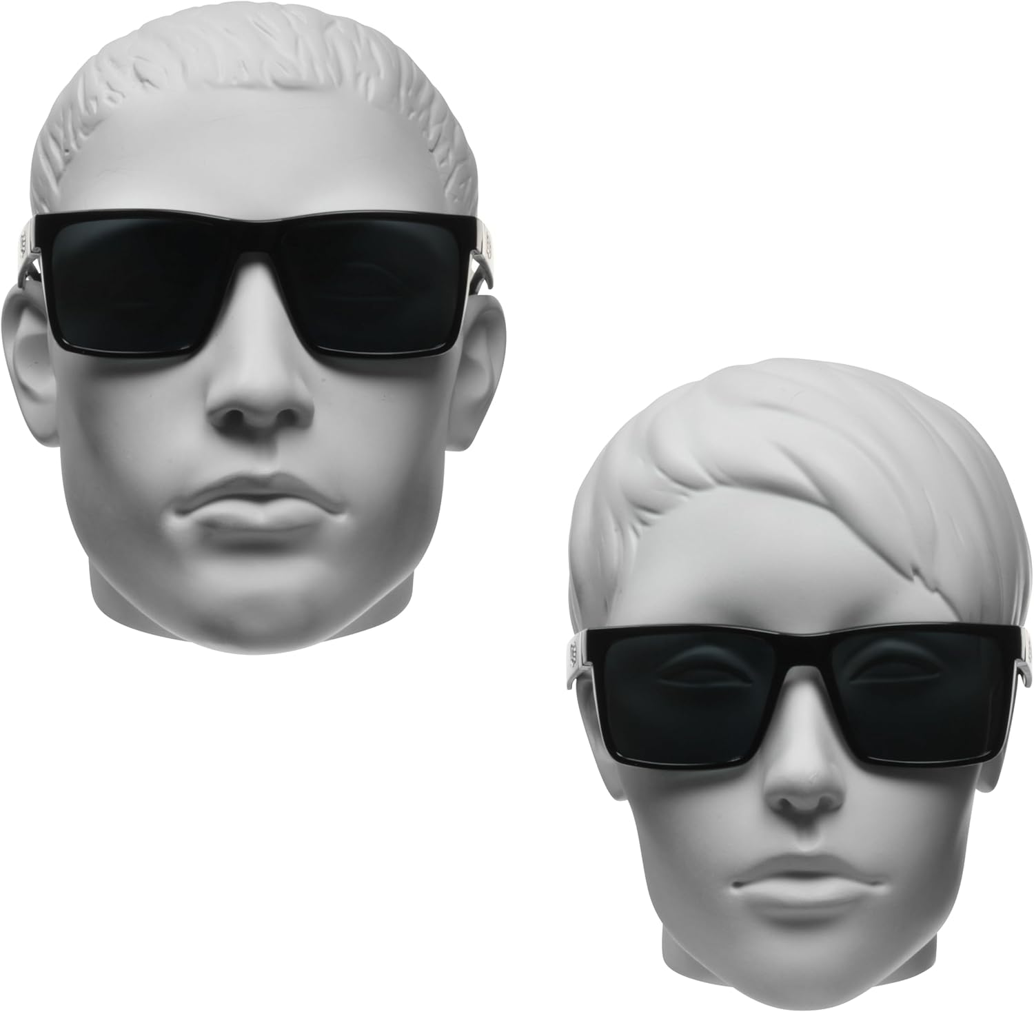 Locs Super Dark Sunglasses Mens Black Wrap Around Lowrider Gangster Cholo Vintage Flat Top - Image 3