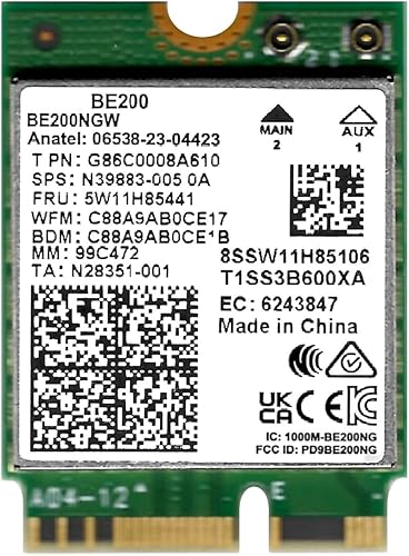 Miniatura 5 de BE1750x Killer Series Kit Wi-Fi de escritorio | Wi-Fi 7 Tri Band 2.4/5/6 GHz | 5.8 Gbps | Soporte Bluetooth 5.4 | M.2 PCIe | Sin tarjeta inalámbrica