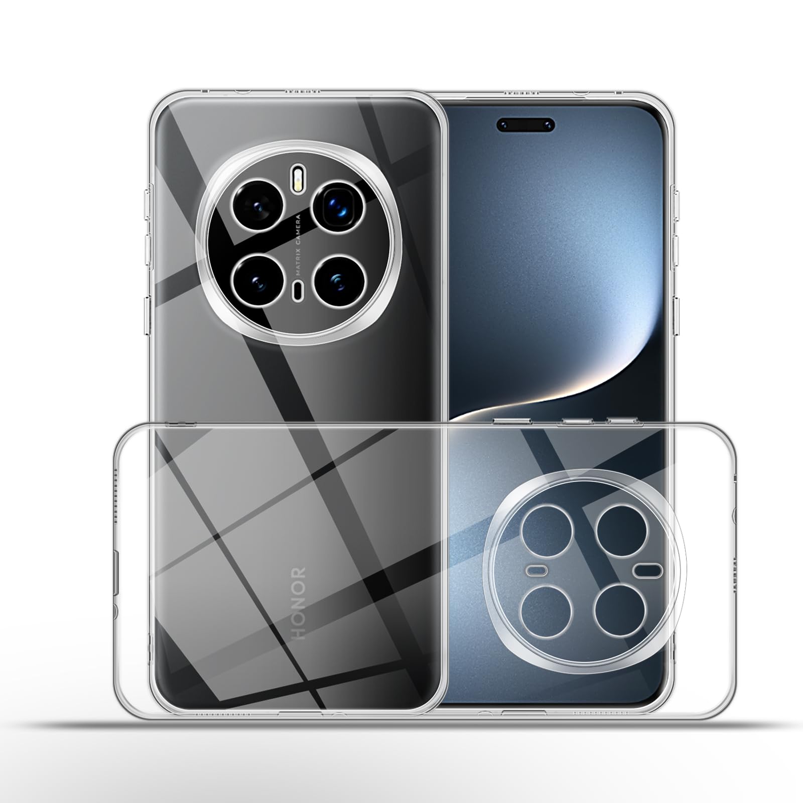 iVoler Anti Ingiallimento Chiaro Cover per Honor 400 5G, [Antiurto di Grado Militare] Trasparente Sottile Anti Graffio Custodia Case con Paraurti Assorbimento degli urti