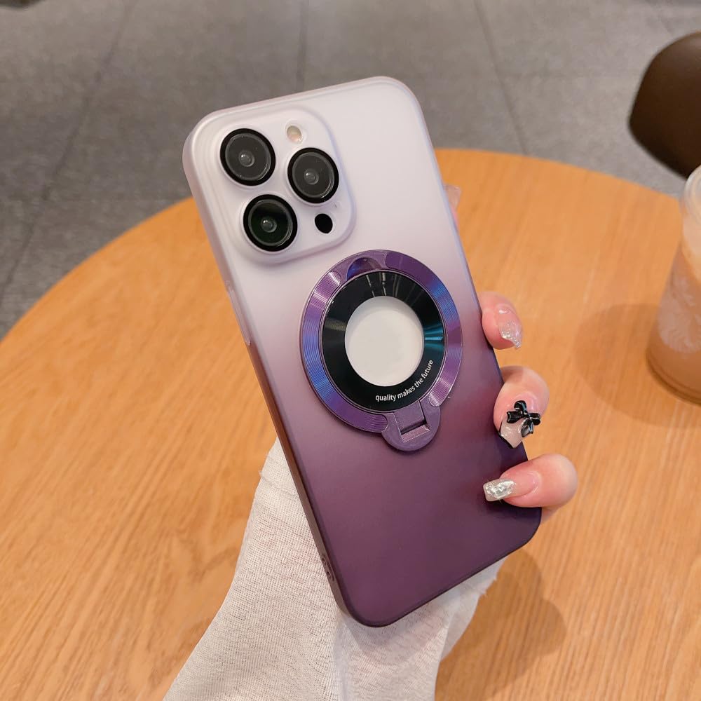 Coque iPhone 14 Pro Max violet dégradé finitions métal - 7