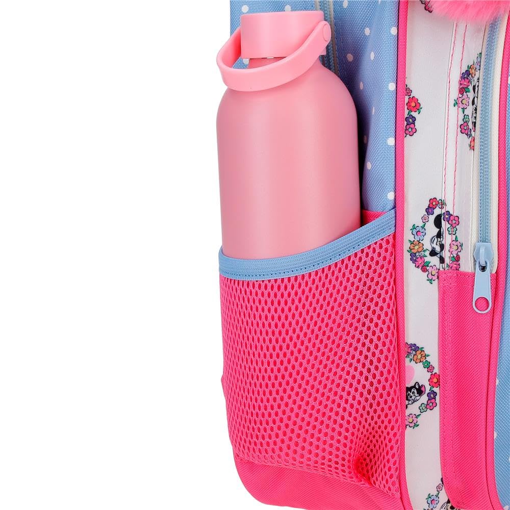 Disney Minnie Flowers Mochila, mochila escolar, compartimentada, tirados para asa, diferentes bolsillos de Joumma Bags