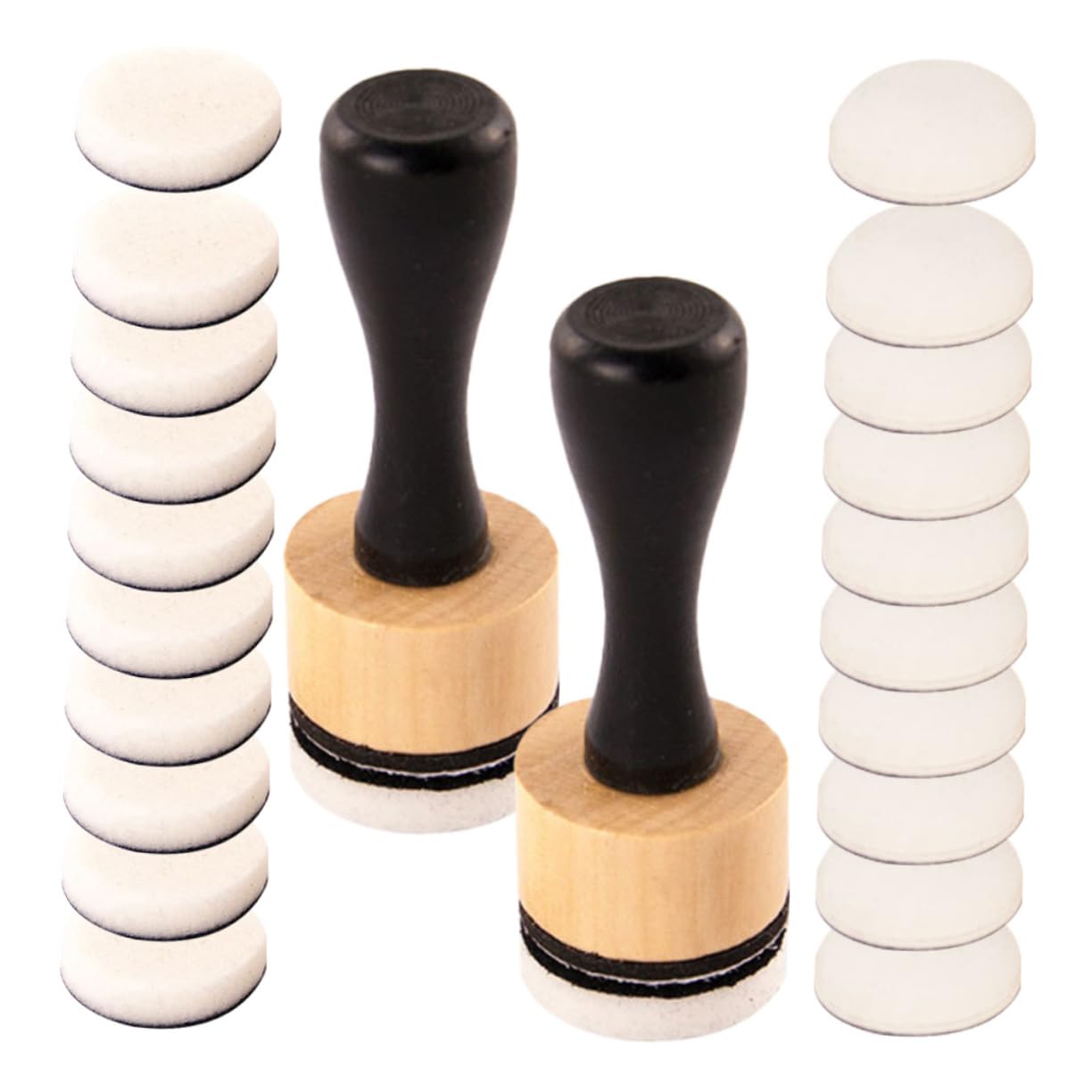 Operitacx 4 Set Di Pennelli In Spugna Timbri In Schiuma Per Pittura Spugne Per La Pulizia Spugne Per Il Trucco Rotonde Per Il Viso Per L'Artigianato Bastoncini Di