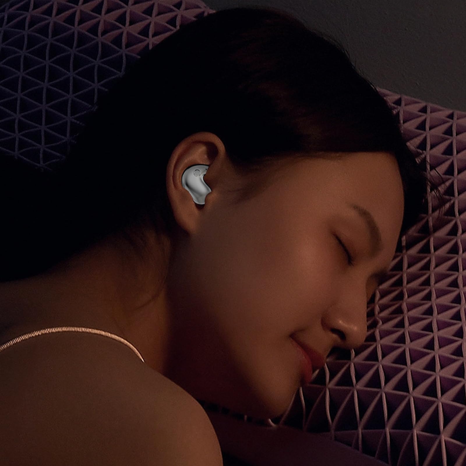 Visound Drift - Invisible Earbuds, Unsichtbare kabellose Schlaf-Ohrhörer, Weiche Schlaf Kopfhörer Ohrstöpsel, Mini Ohrhörer mit Geräuschunterdrückung, Bluetooth Kopfhörer für Schlaf, Sport (Schwarz)
