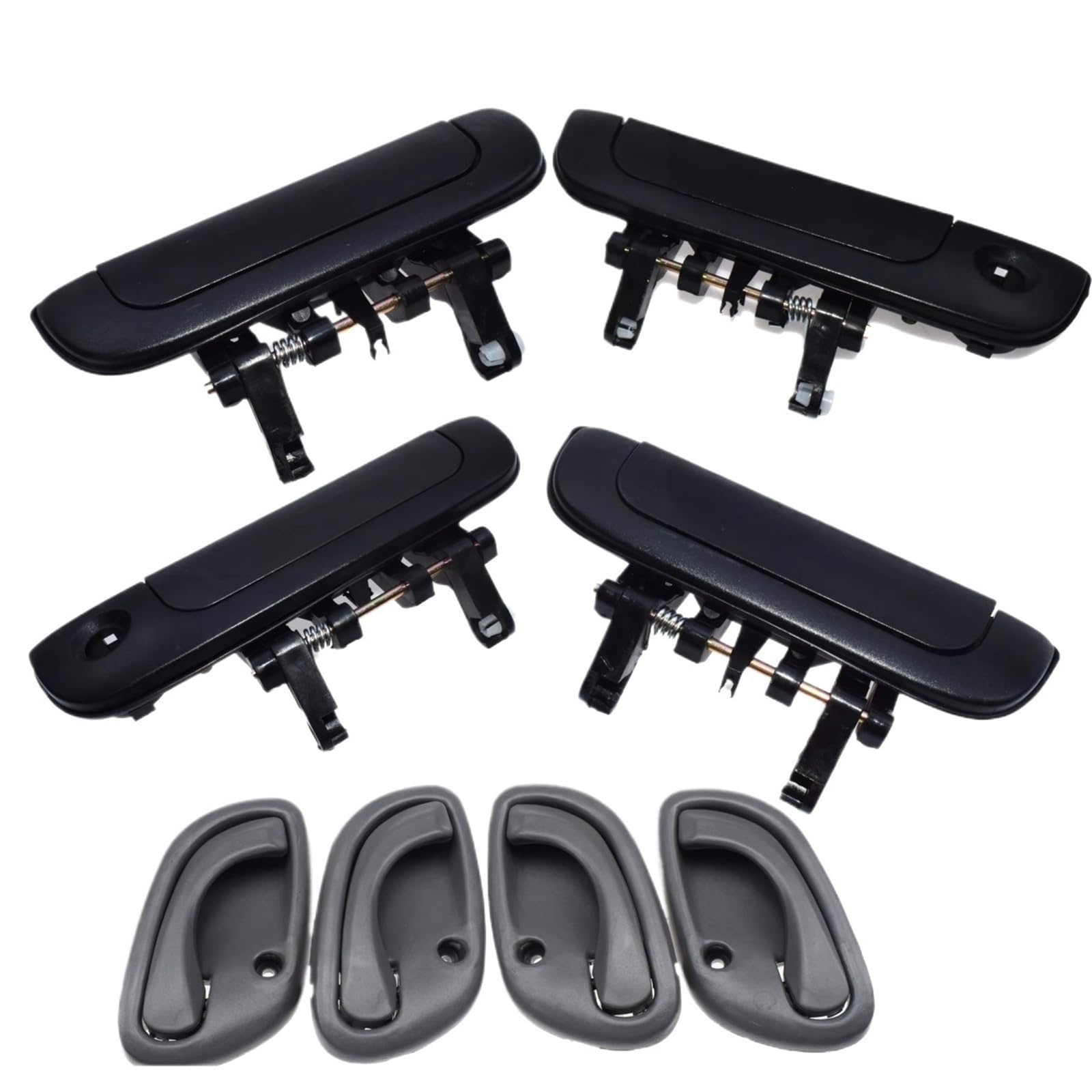 OHKYLSD Door Handle Grey Black Outside Or Inside Door Handle for Suzuki for Esteem for Baleno 1995 1996 1997 1998 1999 2000 2001 Replacement Handles(Kit 001)