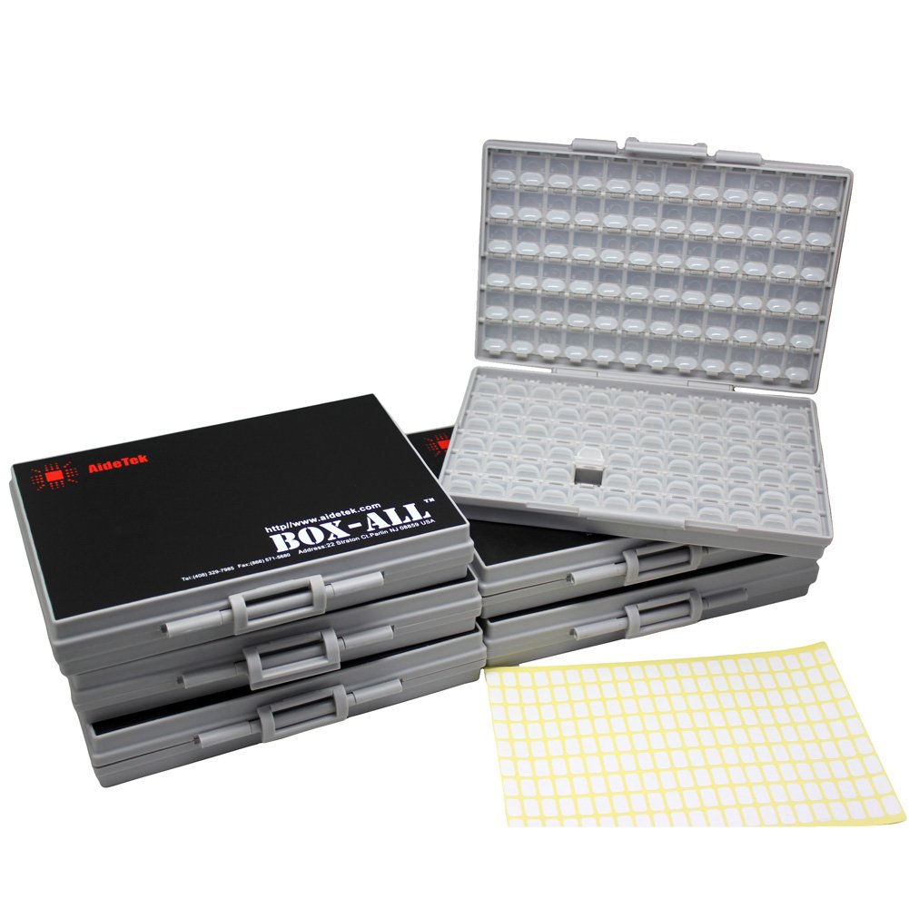 Aidetek BOX-ALL-144 - Caja para almacenar componentes de montaje 1206, 0805, 0603 y 0402, BOXALL6 Enviar desde China