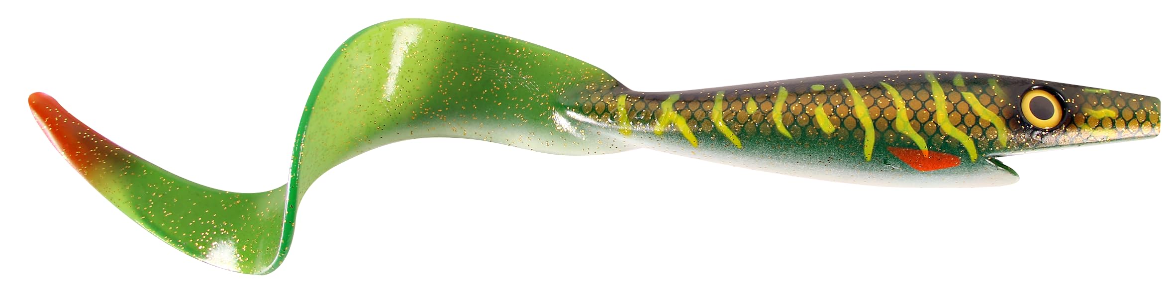 The Pig Giant Pig Tail 40cm Green Motoroil Pike Uv Pack of 1