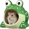 ULTECHNOVO Ceramic Hamster Hideout House Small Animal Cave for Hamsters Gerbils and Mice Pet Enrichment Shelter and Cooling Nest 4.33X4.33X3.94In