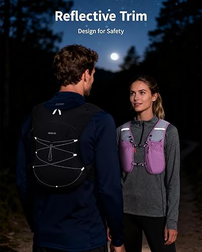 Miniatura 6 de ECOHUB Mochila de hidratación para correr, ligera, transpirable, mochila de hidratación para senderismo, senderismo, ciclismo, carrera, maratón,