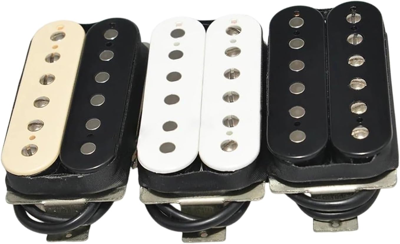 Acoustic Guitar Pickups Piano Bridge Dual Wire Pickup With Bk And White Ribbon Magnet For Electric Acoustic Guitars(Black)