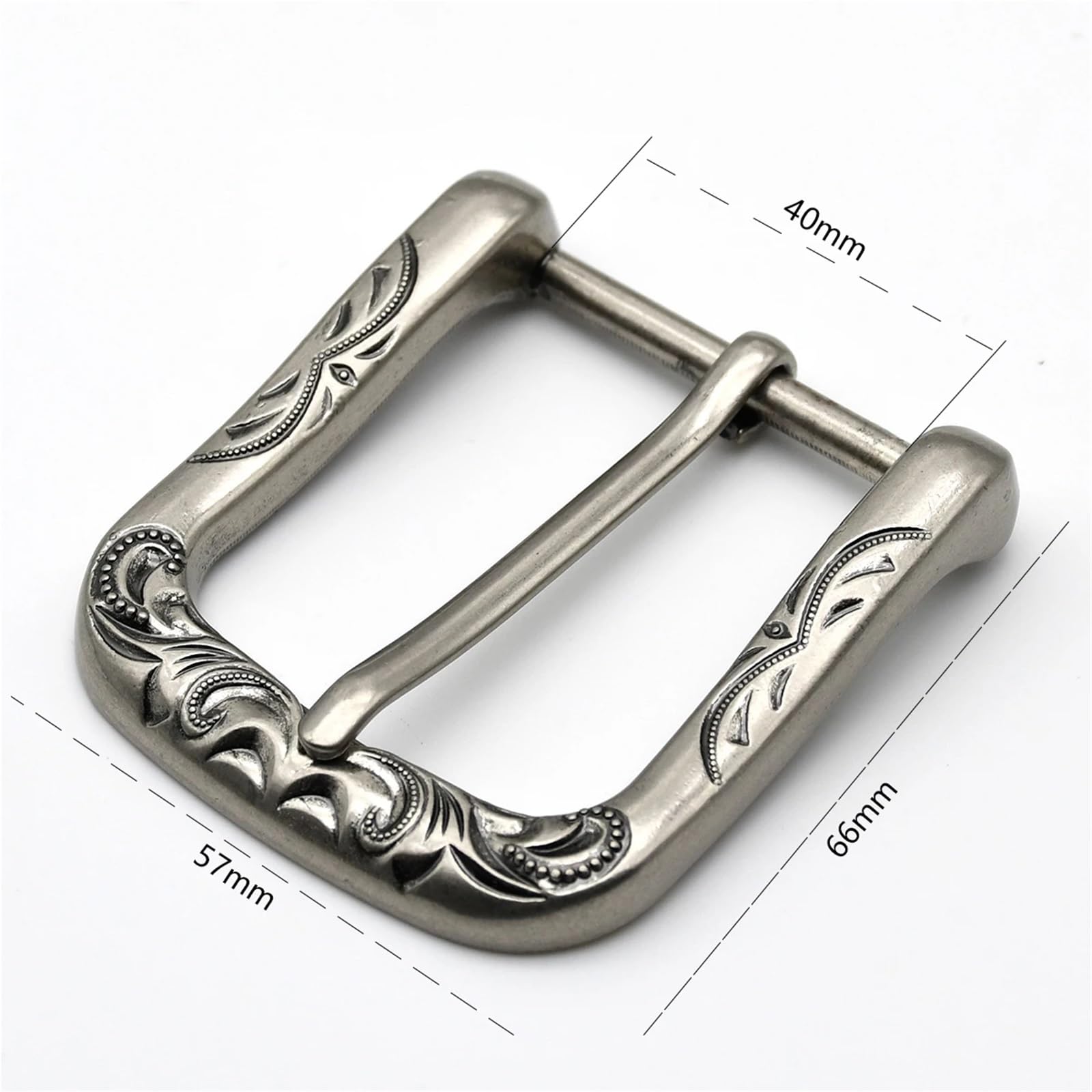 Fibbia for cintura da 10 pezzi for uomo, 40 mm, con spilla in rilievo, testa in pelle, parti artigianali, accessori fai te Per Cinghie