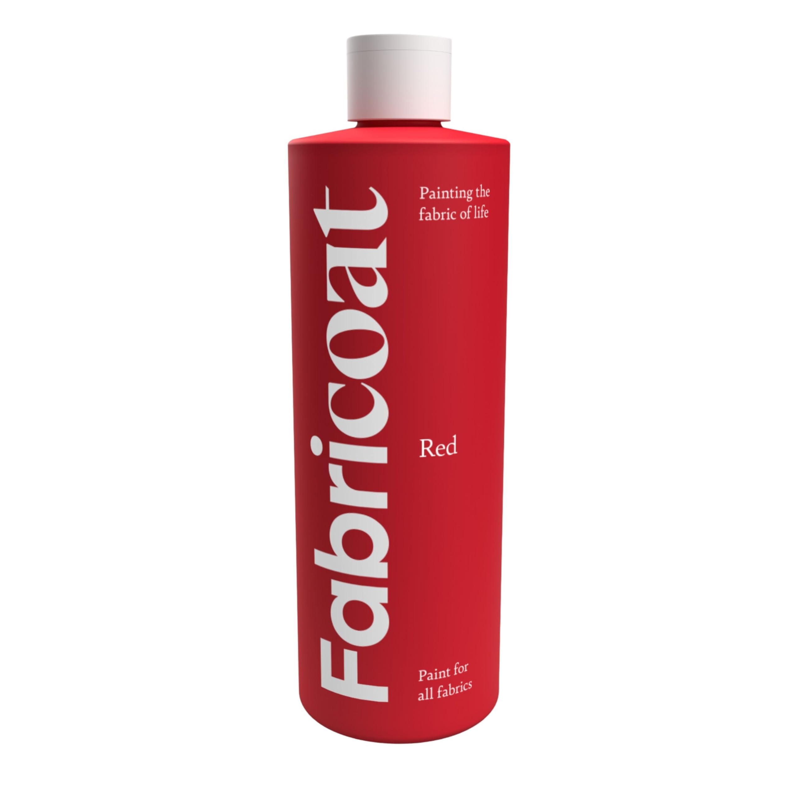 Fabricoat 125ml Fabric Paint for Art, Craft & DIY Design Projects - Non-Toxic & Washable - Paint Direct onto Clothes & Textile Fabrics - For Painting on Shoes, Tshirt Clothing & Denim (Red)