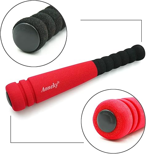Miniatura 5 de Set de béisbol Aoneky mini de espuma para niños a partir de 1 año de edad, incluye bolsa de transporte., Rojo, S